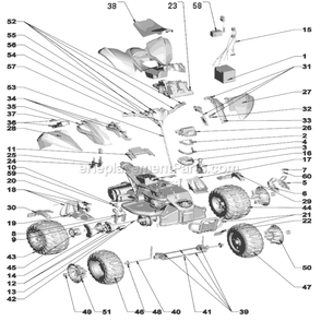 Part Location Diagram of J5248-2439 Power Wheels Hand Grip